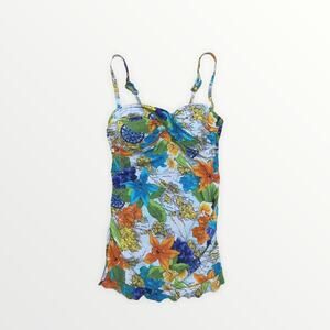 Tommy Bahama Swimsuit Size 4 Tropical Map Skirted One Piece